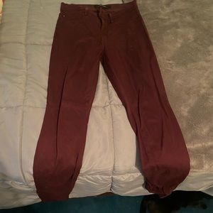 J brand maroon skinny jeans
